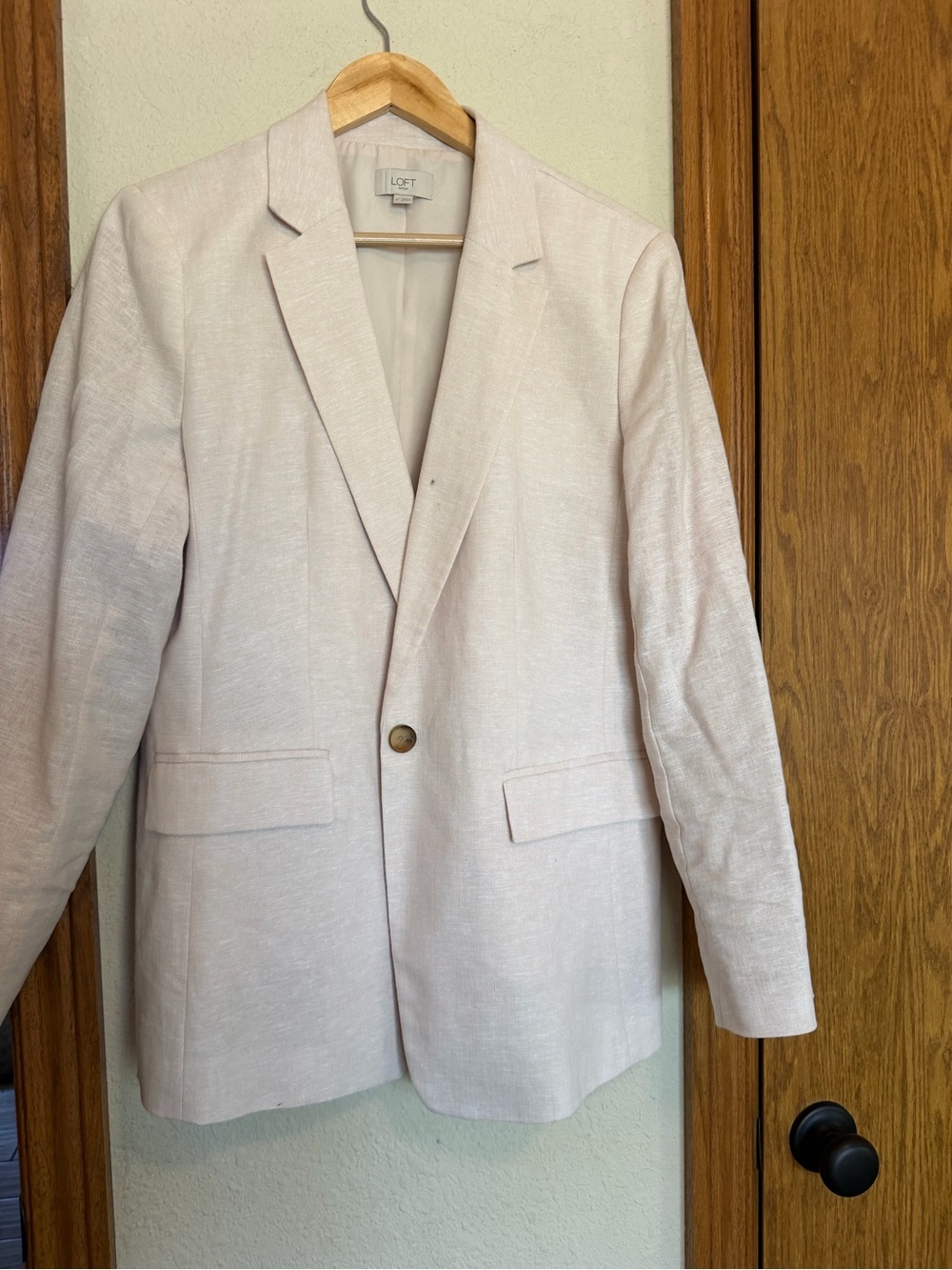 LOFT Pale Single-Button Blazer